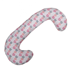 Wikids ölelő párna HUZAT - Rózsaszín / Szürke Elefántos kismama párna