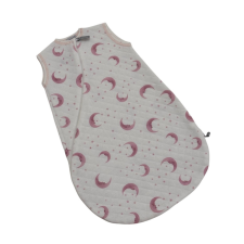 Wikids Steppelt Pamut Hálózsák - Fehér/Rózsaszín Holdas 62/68 hálózsák, pizsama