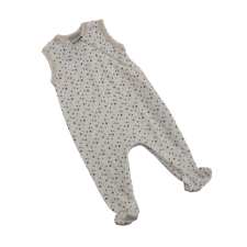 Wikids ujjatlan pamut rugi - Fehér Bézs Csillagos 68-as rugdalózó