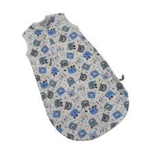 Wikids Ujjatlan Vékony pamut hálózsák - Fehér/Kék Macis 56/62 hálózsák, pizsama