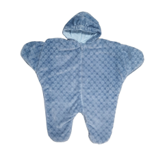 Wikids Wellsoft bélelt babacsillag 56/62 - Kék babakabát, overál, bundazsák