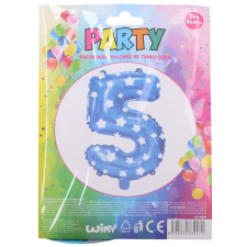 Wiky Lufi csillagokkal kék színben szám:5 party kellék