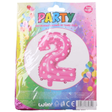 Wiky Lufi szívekkel rózsaszín szám:2 party kellék