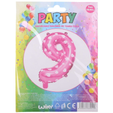 Wiky Lufi szívekkel rózsaszín szám:9 party kellék