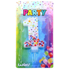 Wiky Tortagyertya pöttyös szám : 1 party kellék