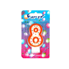 Wiky Tortagyertya Pöttyös szám : 8 party kellék
