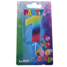 Wiky Tortagyertya szivárvány szám : 1 party kellék