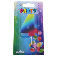 Wiky Tortagyertya szivárvány szám : 4 party kellék