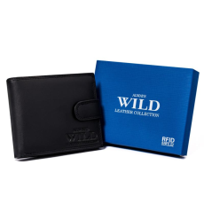  Wild Férfi Bőr Pénztárca – N992L-P-CCD-2-2726 BLACK- Fekete