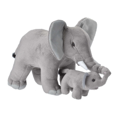 Wild Republic anya és baba elefánt plüss játék, 38 cm, szürke plüssfigura