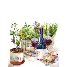 Wine & Herbs papírszalvéta 25x25cm,20db-os konyhai eszköz