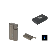 WinJet 3-as szúrólángos szivargyújtó kihajtható nagyméretű szivarfúróval - antracit színű - 10 mm fúróval öngyújtó