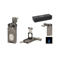 WinJet szúrólángos szivar öngyújtó beépített szivarvágóval, szivarfúróval - antracit öngyújtó