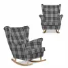  Winston Szárnyas Hintaszék, Skandináv Stílus, Family Furniture, Szürke Rácsos