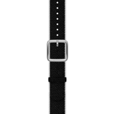 Withings Recycled Woven PET Wristband 18mm Black, White &amp; Silver okosóra kellék