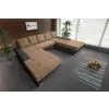  Wixy Giga u alakú kanapé kvarcszürke és halvány taupe színben 405 x 225 cm fantasztikus nagy fekvőfelülettel