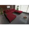  Wixy Giga u alakú kanapé sötét mahagóni és antik rubintvörös színben 405 x 225 cm fantasztikus nagy fekvőfelülettel