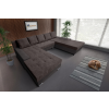  Wixy Giga U sarokkanapé kvarcszürke és taupe szürke színben 405 x 225 cm fantasztikus nagy fekvőfelülettel
