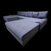  Wixy U Form Darkgray ágyazható sarokkanapé 4 méretben U form 184*345cm