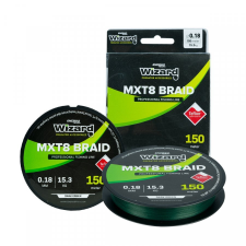 Wizard MXT8 Braid 150m fonott zsinór - 0,06mm 6,9kg horgászzsinór