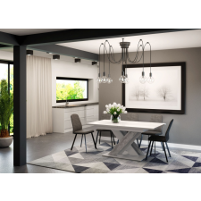 WM-Meble Maasix WTS 4-8 személyes bővíthető étkezőasztal Fehér bútor