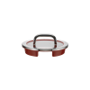 WMF 8900541245 pan lid Round Red, Stainless steel