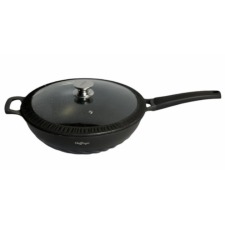 Wok serpenyő fedővel, márvány belsővel, átmérő 32 cm, Cheffinger edény