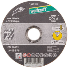  WOLFCRAFT Vágókorong alumíniumhoz, 125 mm (4006885166998) barkácsgép tartozék