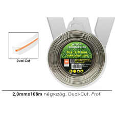 Wolker Fűnyíró damil 2,0mmx108m Dual-Cut négyszög Trimmer Line Profi barkácsgép tartozék