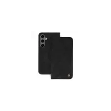  Wonder fliptok Samsung Galaxy M15 5G fekete fülhallgató, fejhallgató tok
