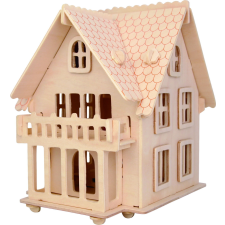 WoodCraft 3D fa mechanikus puzzle - európai villa B fajáték
