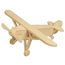 WoodCraft 3D fa mechanikus puzzle - fedeles repülőgép fajáték