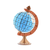 WoodCraft 3D fa mechanikus puzzle - földgömb színes