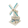 WoodCraft 3D fa mechanikus puzzle - holland szélmalom nagyobb