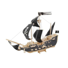 WoodCraft 3D fa mechanikus puzzle - kalózhajó fajáték