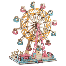 WoodCraft 3D fa mechanikus puzzle - óriáskerék pasztell fajáték