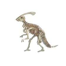 WoodCraft 3D fa mechanikus puzzle - Parasaurolophus közepes fajáték