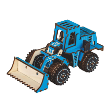 WoodCraft 3D fa mechanikus puzzle - rakodógép kék fajáték