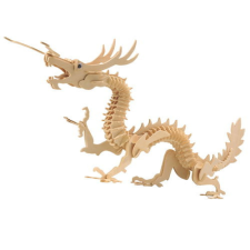 WoodCraft 3D fa mechanikus puzzle - sárkány fajáték