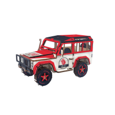 WoodCraft 3D fa mechanikus puzzle - SUV színes fajáték