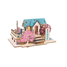 WoodCraft 3D fa mechanikus puzzle - tavaszi ház fajáték