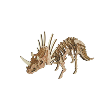 WoodCraft 3D fa mechanikus puzzle - Triceratops fajáték