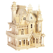 WoodCraft 3D fa mechanikus puzzle - villa II. fajáték