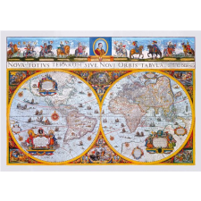 Wooden City 3D fa puzzle, Map of Nova Terrarum Antique 505 darab puzzle, kirakós