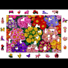 Wooden City Virágzó virágok 2in1 fa puzzle, 505 db (CS 505-0127-L) puzzle, kirakós