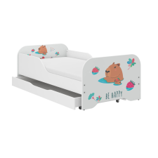 Wooden Toys MIKI gyerekágy 160x80cm  ajándék matraccal, ágyneműtartó nélkül - kapibara család lakástextília