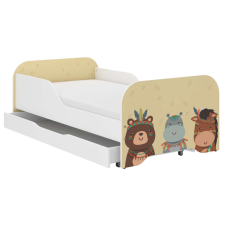 Wooden Toys MIKI gyerekágy 160x80cm matraccal és ágyneműtartóval - Boho Szafari ágy és ágykellék