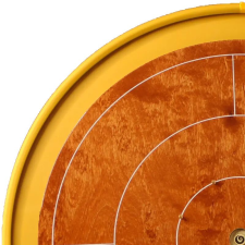 Woodestic Mini Crokinole Gold készlet - Cseresznye , Borostyán társasjáték