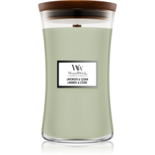 Woodwick Lavender & Cedar illatgyertya fa kanóccal 610 g gyertya