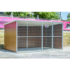  WOODY Kutya kennel, 4x2m alapterület, padozat nélkül szállítóbox, fekhely kutyáknak